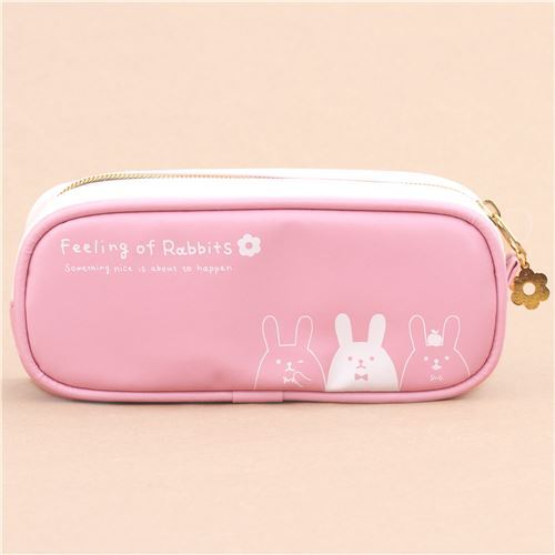 cute pink white funny rabbit dot pencil case from Japan modeS4u