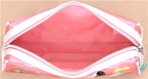 cute pink white rabbit music note heart glitter pencil case from Japan ...