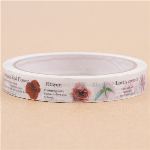 cute pretty flower and word deco tape sticky tape modeS4u