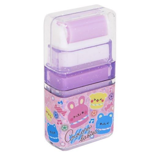 cute purple animal as sweet treat rolling scented eraser from Japan modeS4u