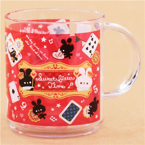 cute red little rabbit plastic cup from Japan - Mugs-Thermos - Bento ...