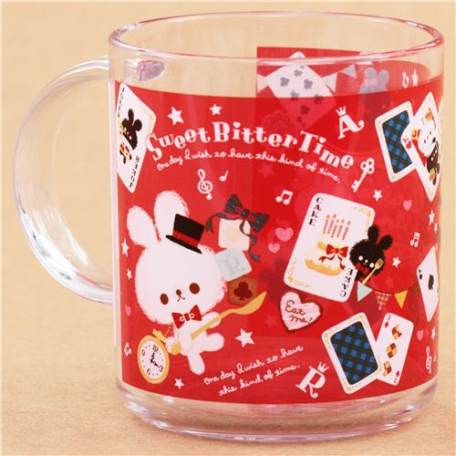 cute red little rabbit plastic cup from Japan - Mugs-Thermos - Bento ...