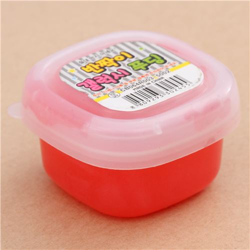 cute red slime with case kawaii mud clay jelly DIY modeS4u