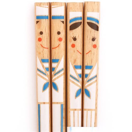 cute sailor maritime couple chopsticks from Japan 1