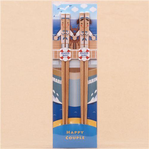 cute sailor maritime couple chopsticks from Japan 5