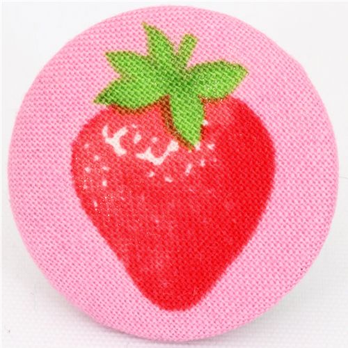 cute strawberry button fabric button Lecien Japan - modeS4u