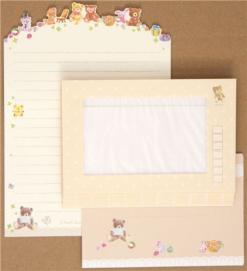 cute teddy bears Letter Paper Set cloverleaves Letter Sets
