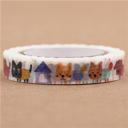 cute thin diecut dog house Tape deco tape from Japan Animal Tape