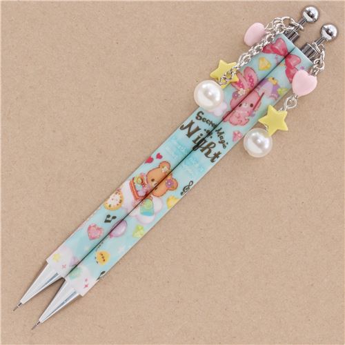 cute turquoise bunny bear cloud mechanical pencil bead charm from Japan modeS4u