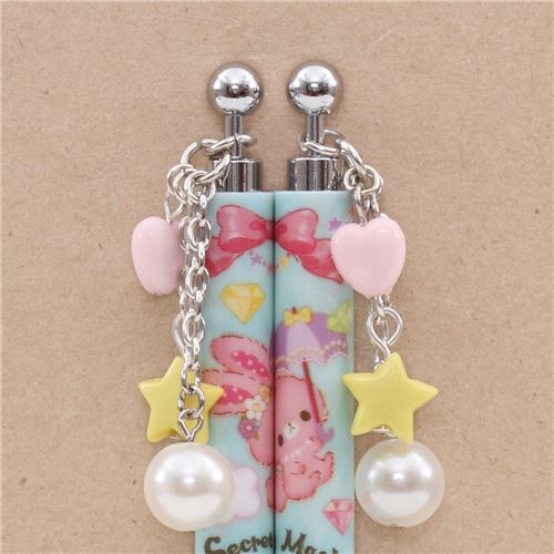 cute turquoise bunny bear cloud mechanical pencil bead charm from Japan modeS4u
