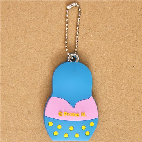 cute turquoise matryoshka key cover charm modeS4u