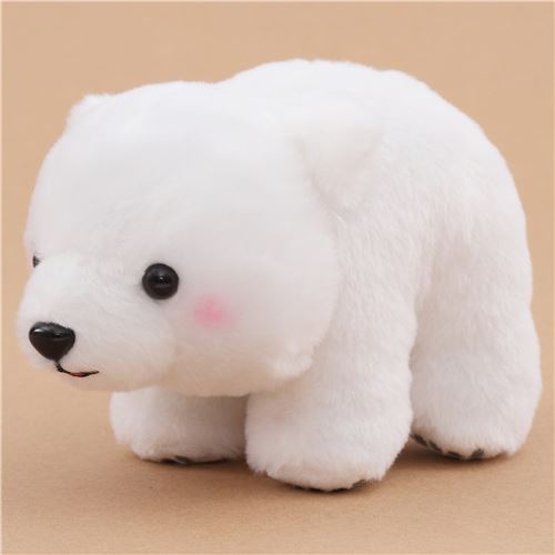 cute white bear with rosy cheek Marukuma Pola plush toy ...