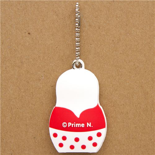 cute white matryoshka key cover charm Cellphone Accessories