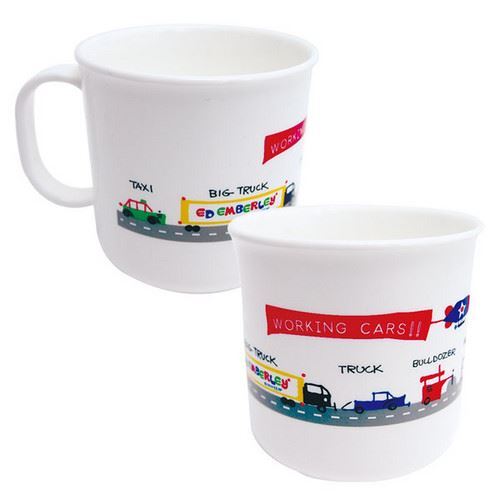 cute white vehicle taxi police plastic cup by Fortissimo from Japan 2
