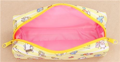 cute yellow and white stripe animal food pencil case by Mind Wave - modeS4u