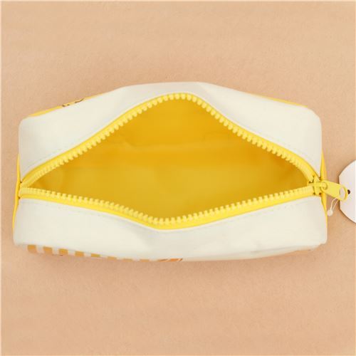 cute yellow cream caramel popcorn bear cat pencil case from Japan - modeS4u