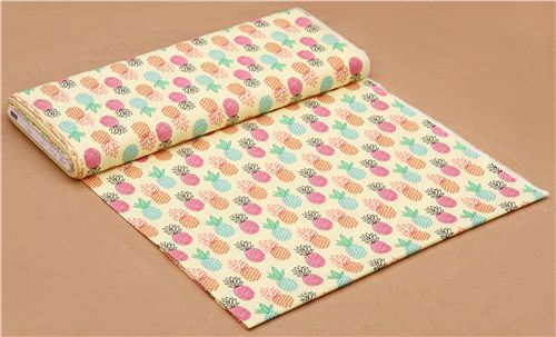 cute yellow pineapples fruit fabric by Timeless Treasures  3
