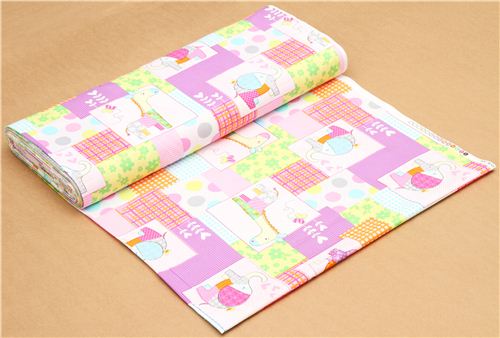 cute zoo animal patchwork fabric giraffe Michael Miller 3