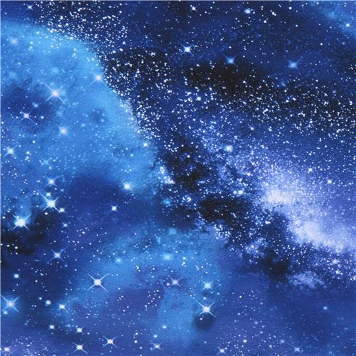 dark blue Timeless Treasures space knit fabric - modeS4u