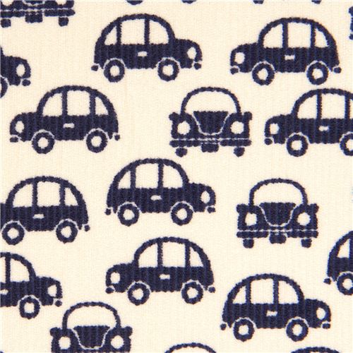 dark blue cars fabric for boys by Kokka Japan - modeS4u