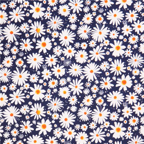 RP905-BL5CM Bramble - Daisy Fields - Blue Canvas Metallic Fabric