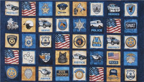 Bandiera USA Con Linea Blu E Verde – Polizia E Militari, Tessuto Poli Nylon 100D, 5x8 Piedi