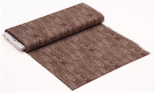 dark brown Riley Blake taupe tree wood ring fabric Knock On Wood 3