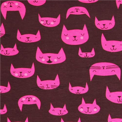 dark brown cat knit fabric Andover USA modeS4u
