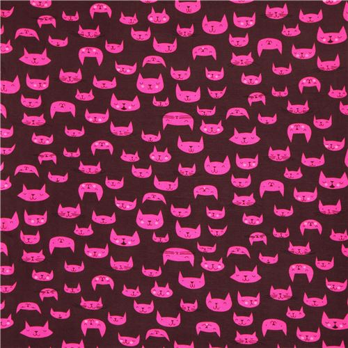 dark brown cat knit fabric Andover USA modeS4u