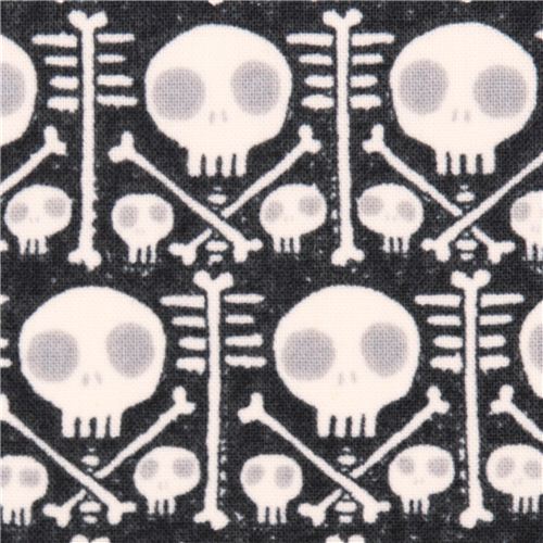 dark grey Cloud 9 skull X-Ray organic fabric Dem Bones 1