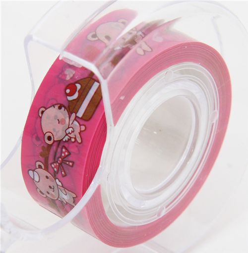deco tape dispenser kawaii bear with hearts modeS4u