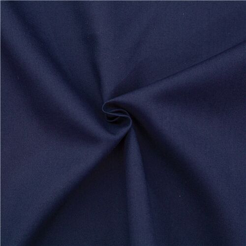 Cosmo tela japonesa de algodn azul marino liso Tela