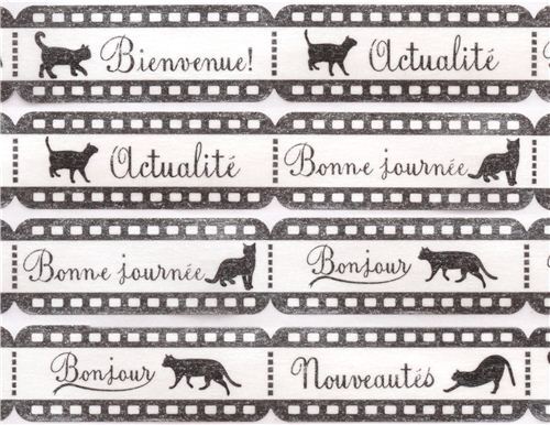 Ruban De Masquage Deco Noir Blanc Chats Pellicules Decoupe A L Emporte Piece Modes4u