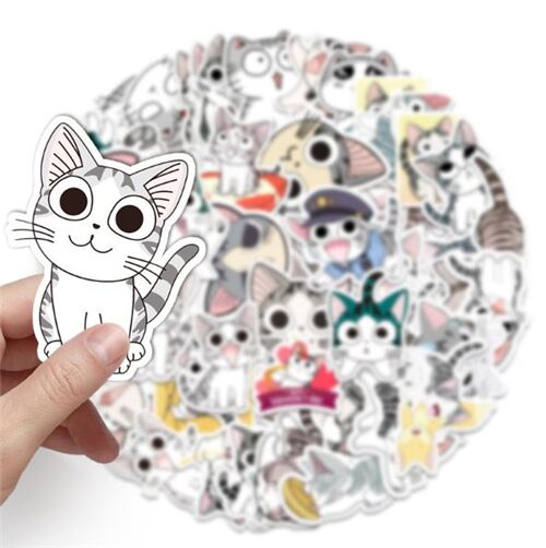 diecut sticker pac adorable pets cute cat character 53 unique designs 3