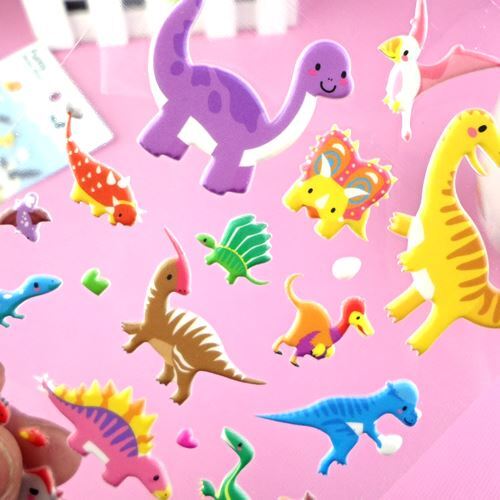 dinosaur soft puffy stickers - modeS4u