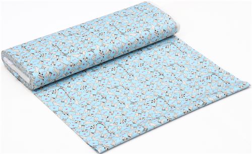 dog animal blue Oxford fabric from Japan - modeS4u