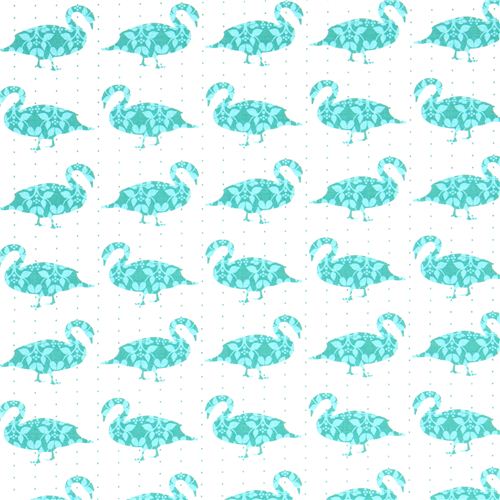 dotted fabric swan duck Robert Kaufman kawaii 2