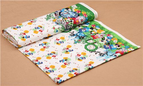 double border Little Twin Stars Alice in Wonderland Sanrio oxford fabric Japan 5