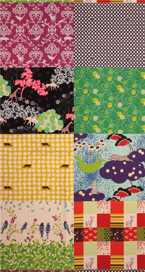 echino Jubil�ums Canvas Quadrate Stoff mit 8 verschiedenen Mustern  3