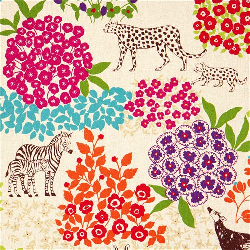 echino canvas fabric Bond beige zebra leopard 1