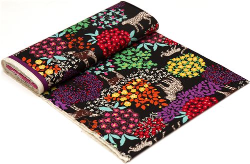 echino Canvas Stoff Bond schwarz Zebra Leopard 3