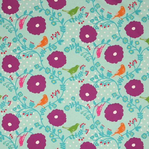 echino Canvas Stoff Blumen türkis Japan Etsuko Furuya 2