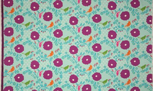 echino Canvas Stoff Blumen türkis Japan Etsuko Furuya 3
