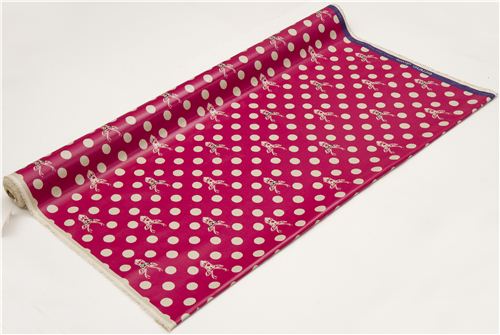 echino laminate fabric Buck stag deer with glasses pink 3