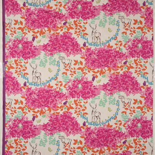 echino laminate fabric woodland stag pink from Japan 3