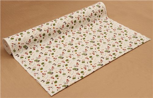ecru Canvas fairy tale fabric Red Riding Hood Kokka 3