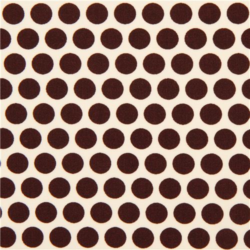 ecru birch organic fabric from the USA brown dots 2