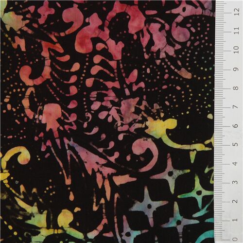 Extra Wide Batik Fabric In Black With Ornament Pattern By Timeless Treasures Modes4u 1481