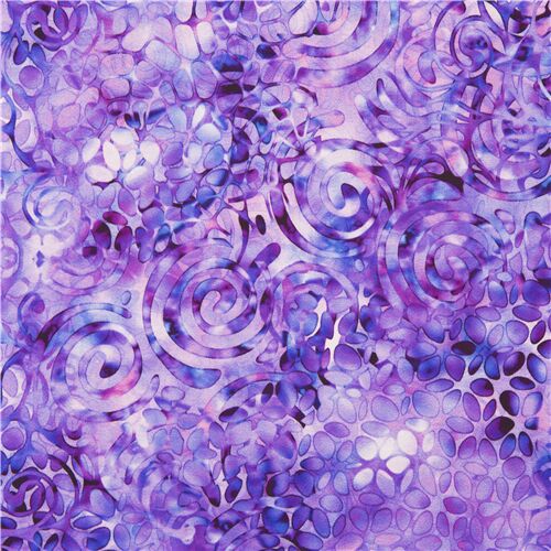 extra wide fabric Quilting Treasures batik style vibrant purple ombre ...