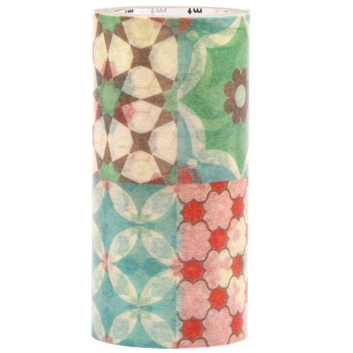 extra wide mt Casa Washi Tape 10cm colorful kaleidoscope tile deco tape